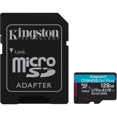Adquiere tu Memoria MicroSDXC Kingston Canvas Go! Plus 128GB Con Adaptador SD en nuestra tienda informática online o revisa más modelos en nuestro catálogo de Memorias Flash Kingston