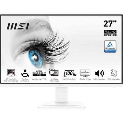 Adquiere tu Monitor Plano MSI PRO MP273AW 27" FHD 100Hz HDMI DP VGA en nuestra tienda informática online o revisa más modelos en nuestro catálogo de Monitores MSI 