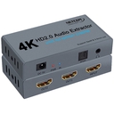 Splitter HDMI 1x2 y Extractor De Audio HD Netcom UHD 4K 60Hz