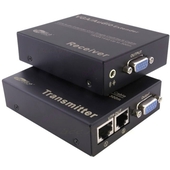 Extensor VGA Vía Ethernet Transmisor y Receptor TrauTech 300mts