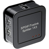 Splitter De Audio Óptico Digital 1x3 SPDIF Optical Trautech