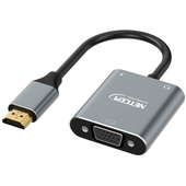 Adaptador Activo HDMI a VGA Con Audio 60Hz Full HD Netcom