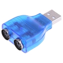 Adaptador USB a PS2 Para Mouse y Teclado Trautech