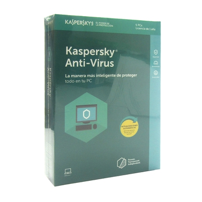 Adquiere tu Antivirus Kaspersky Para 5 PCs 1 año en nuestra tienda informática online o revisa más modelos en nuestro catálogo de Antivirus Kaspersky 