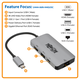 Adquiere tu Adaptador Multipuertos USB C a HDMI RJ45 USB-A PD TrippLite en nuestra tienda informática online o revisa más modelos en nuestro catálogo de Adaptadores Multipuerto TrippLite