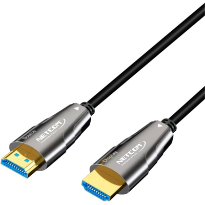 Adquiere tu Cable HDMI de Fibra Óptica Netcom v2.0 de 30 metros en nuestra tienda informática online o revisa más modelos en nuestro catálogo de Cables de Video Netcom