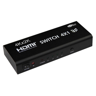 Adquiere tu Conmutador HDMI 4x1 TrauTech 4K 60Hz en nuestra tienda informática online o revisa más modelos en nuestro catálogo de Splitters y Conmutadores TrauTech