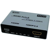 Conmutador HDMI 3x1 Netcom v2 V2.0 UHD 4K 60Hz