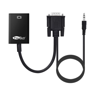 Adquiere tu Adaptador VGA a HDMI Con Audio TrauTech en nuestra tienda informática online o revisa más modelos en nuestro catálogo de Adaptador Convertidor TrauTech