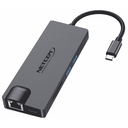 Adaptador 8 en 1 USB C a HDMI VGA RJ45 USB C y 3.0 SD Netcom
