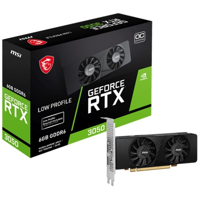 Adquiere tu Tarjeta MSI GeForce RTX 3050 LP 6G OC 6GB GDDR6 DP HDMI en nuestra tienda informática online o revisa más modelos en nuestro catálogo de Tarjetas de Video MSI 