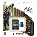 Memoria MicroSD y SD Kingston Canvas Go Plus 512GB