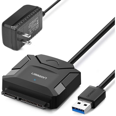 Adaptador convertidor USB 3.0 a SATA para disco duro de 2.5 3.5 pulgadas  SSD HDD, adaptador de corriente y cable USB 3.0 incluido