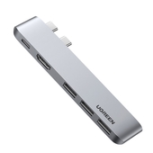 Adaptador Dual 5 en 2 Para MacBook HDMI USB-C PD100W Ugreen