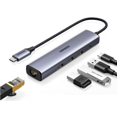 Adquiere tu Adaptador 5 en 1 USB C a USB 3.0 / RJ45 / USB C PD Ugreen en nuestra tienda informática online o revisa más modelos en nuestro catálogo de Adaptadores Multipuerto UGreen