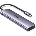Adaptador 7 en 1 USB C a USB-A/C HDMI SD/TF PD100W Ugreen