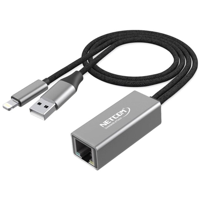 Adquiere tu Adaptador Lightning Eenrgizado a Ethernet Netcom Gigabit en nuestra tienda informática online o revisa más modelos en nuestro catálogo de USB a Ethernet Netcom