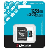 Memoria MicroSD 128GB Kingston Canva Go Plus Con Adaptador