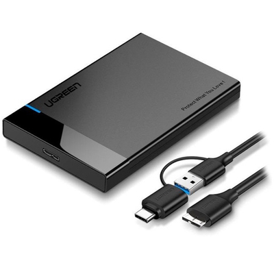 Adquiere tu Case Disco Duro Externo SATA 2.5" a USB 3.0 y USB C Ugreen en nuestra tienda informática online o revisa más modelos en nuestro catálogo de Accesorios Para Discos UGreen