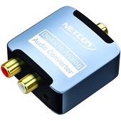 Convertidor de Audio Coaxial y Óptico a Analógico RCA Netcom