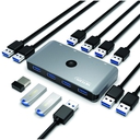 Conmutador KVM USB 3.0 Netcom de 4 Puertos Para 4 PCs
