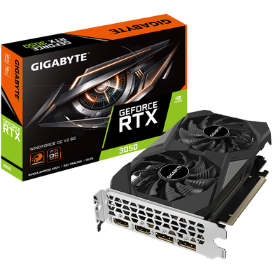 Adquiere tu Tarjeta Gigabyte GeForce RTX 3050 Windforce OC V2 6G DDR6 PCIe 4.0 en nuestra tienda informática online o revisa más modelos en nuestro catálogo de Tarjetas de Video Gigabyte