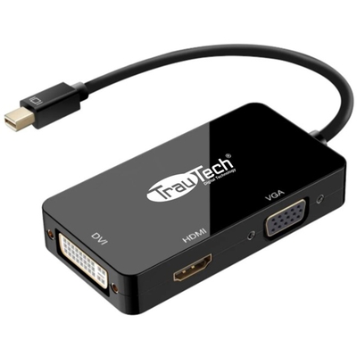 Adquiere tu Adaptador 3 en 1 Mini DisplayPort a HDMI / VGA / DVI TrauTech en nuestra tienda informática online o revisa más modelos en nuestro catálogo de Adaptadores Multipuerto TrauTech
