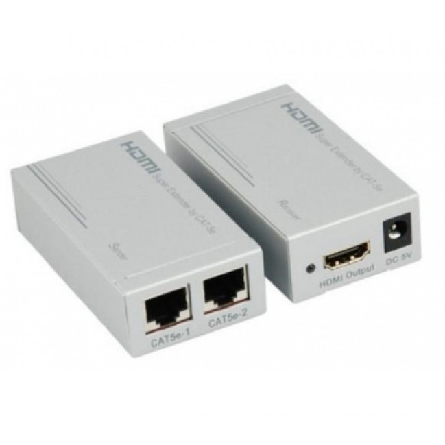 Extensor HDMI Vía Ethernet Transmisor y Receptor TrauTech 30mts