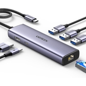 Adaptador 6 en 1 Ugreen USB C a USB 3.0 HDMI RJ45 PD100W