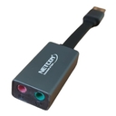 Adaptador De Audio y Micrófono USB a 3.5mm 2 Canales Netcom