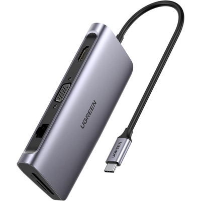 Adquiere tu Adaptador 9 en 1 USB C a USB HDMI VGA RJ45 SD PD100W Ugreen en nuestra tienda informática online o revisa más modelos en nuestro catálogo de Adaptadores Multipuerto Ugreen