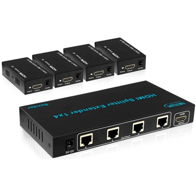 Adquiere tu Extensor HDMI Por Ethernet Netcom 1 Transmisor 4 Receptores 60mts en nuestra tienda informática online o revisa más modelos en nuestro catálogo de Adaptador Extensor Netcom