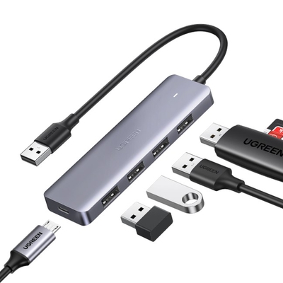 Adquiere tu Hub USB-A 3.0 De 4 USB-A 3.0 y USB-C De Carga Ugreen en nuestra tienda informática online o revisa más modelos en nuestro catálogo de Hubs USB Ugreen
