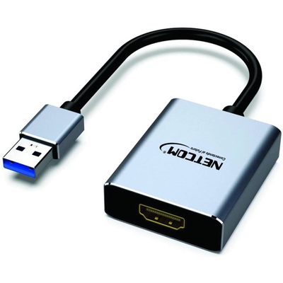 Adquiere tu Adaptador USB 3.0 a HDMI Netcom HD 2K 60Hz en nuestra tienda informática online o revisa más modelos en nuestro catálogo de Adaptador Convertidor Netcom