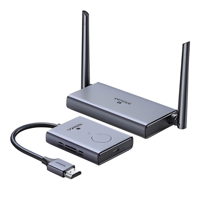 Lemorele Transmisor y receptor HDMI inalámbrico, transmisor de video  inalámbrico, kit de extensor HDMI inalámbrico adecuado para video, archivo