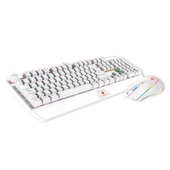 Teclado Mecánico y Mouse Antryx GC-5100 White Purple Switch