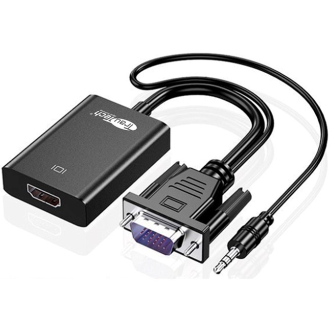 Cable Adaptador para PC HDMI Macho a VGA Hembra con audio — ZonaTecno