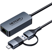 Adaptador USB 3.0 y USB C a Ethernet Netcom 2.5 Gbps
