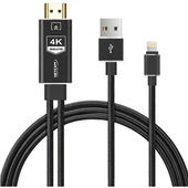 Cable Adaptador Lightning a HDMI De 1.8 mts Netcom 4K 60Hz