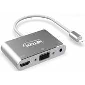 Adaptador Lightning a HDMI VGA y Jack 3.5mm Netcom 4K 60Hz