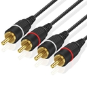 Cable De Audio Stereo 2 RCA a 2 RCA Trautech De 3 Metros