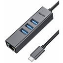 Hub USB C De 3 Puertos USB 3.0 y 1 Puerto RJ45 Gigabit Netcom