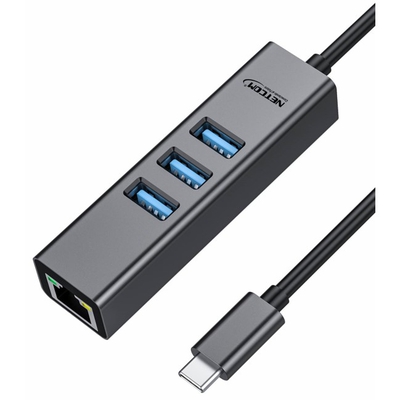 Adquiere tu Hub USB C De 3 Puertos USB 3.0 y 1 Puerto RJ45 Gigabit Netcom en nuestra tienda informática online o revisa más modelos en nuestro catálogo de Hubs USB Netcom