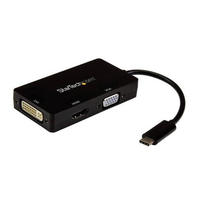 Adquiere tu Adaptador 3 en 1 USB C a VGA / HDMI / DVI StarTech 4K 30Hz Negro en nuestra tienda informática online o revisa más modelos en nuestro catálogo de Adaptador Convertidor StarTech