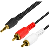 Cable De Audio 1 Plug 3.5mm a 2 RCA Trautech De 10 Metros