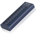 Hub USB 3.0 de 10 Puertos Netcom Con Switch Independiente