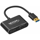 Adaptador USB 3.0 a HDMI y VGA Hembra Netcom