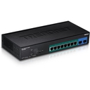 Switch Trendnet TPE-082WS Web Smart PoE+ 10 puertos Gigabit