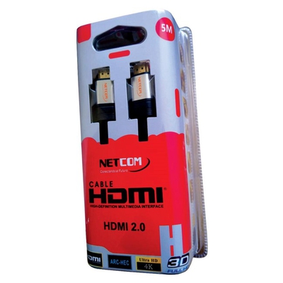 Adquiere tu Cable HDMI Premium Netcom De 5 Metros 4K 60Hz v2.0 en nuestra tienda informática online o revisa más modelos en nuestro catálogo de Cables de Video Netcom