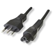 Cable De Poder Trebol C5 a 3 en Línea Trautech De 1.80 Mts